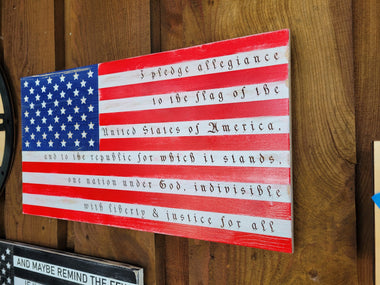 American Wooden Flag, Rustic American Flag, Patriotic, Wall Art Decor, Wedding image 0