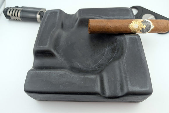 Pinnacle Luxury Concrete Ashtray 6.25 inch round corner square, various colors image 10