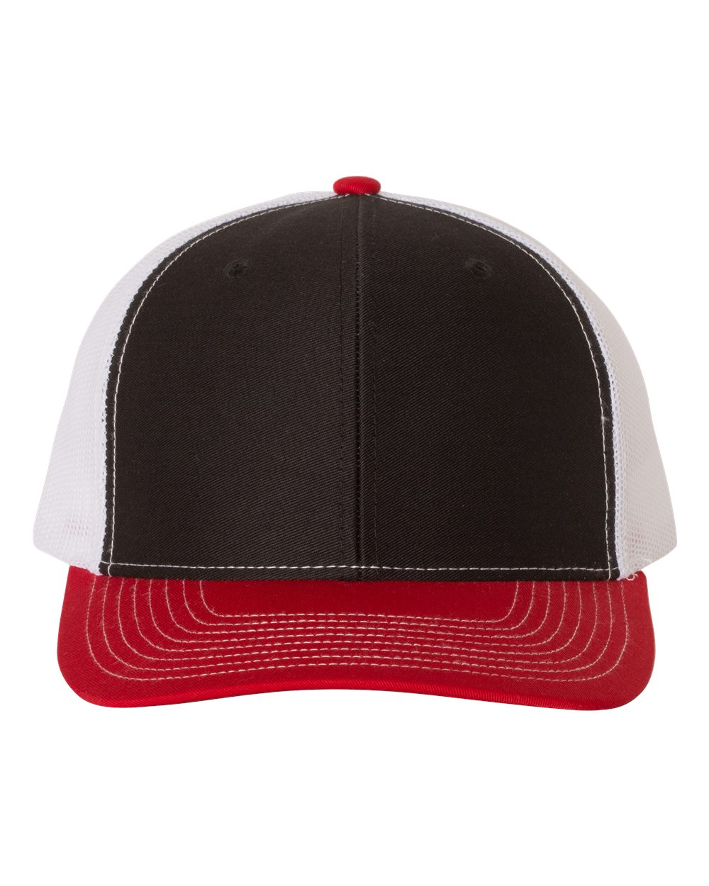 Buy black-white-red Richardson 112 - Personalized Snapback Trucker Cap