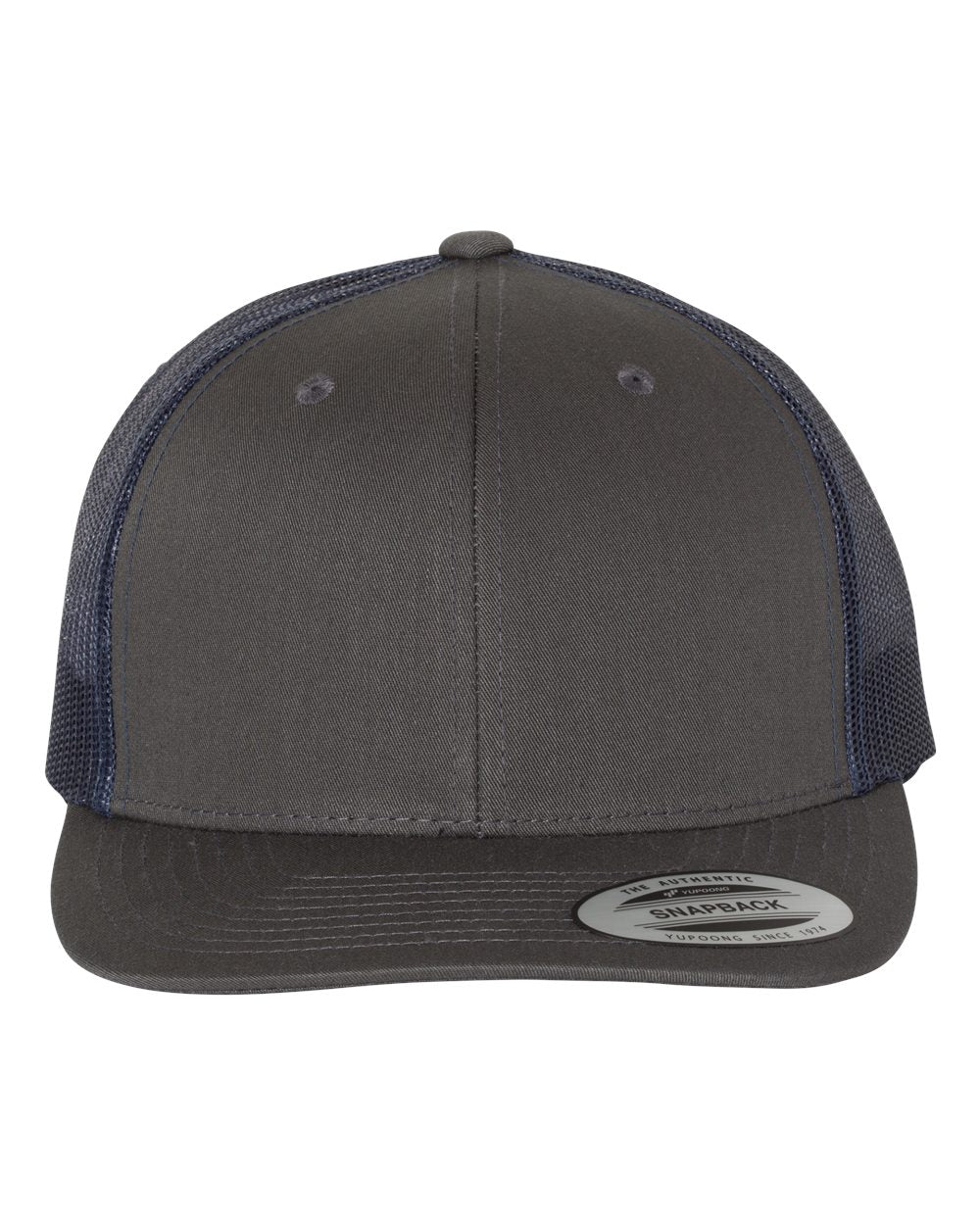 Buy charcoal-navy YP Classics - 6606 Retro Trucker Cap - Personalized
