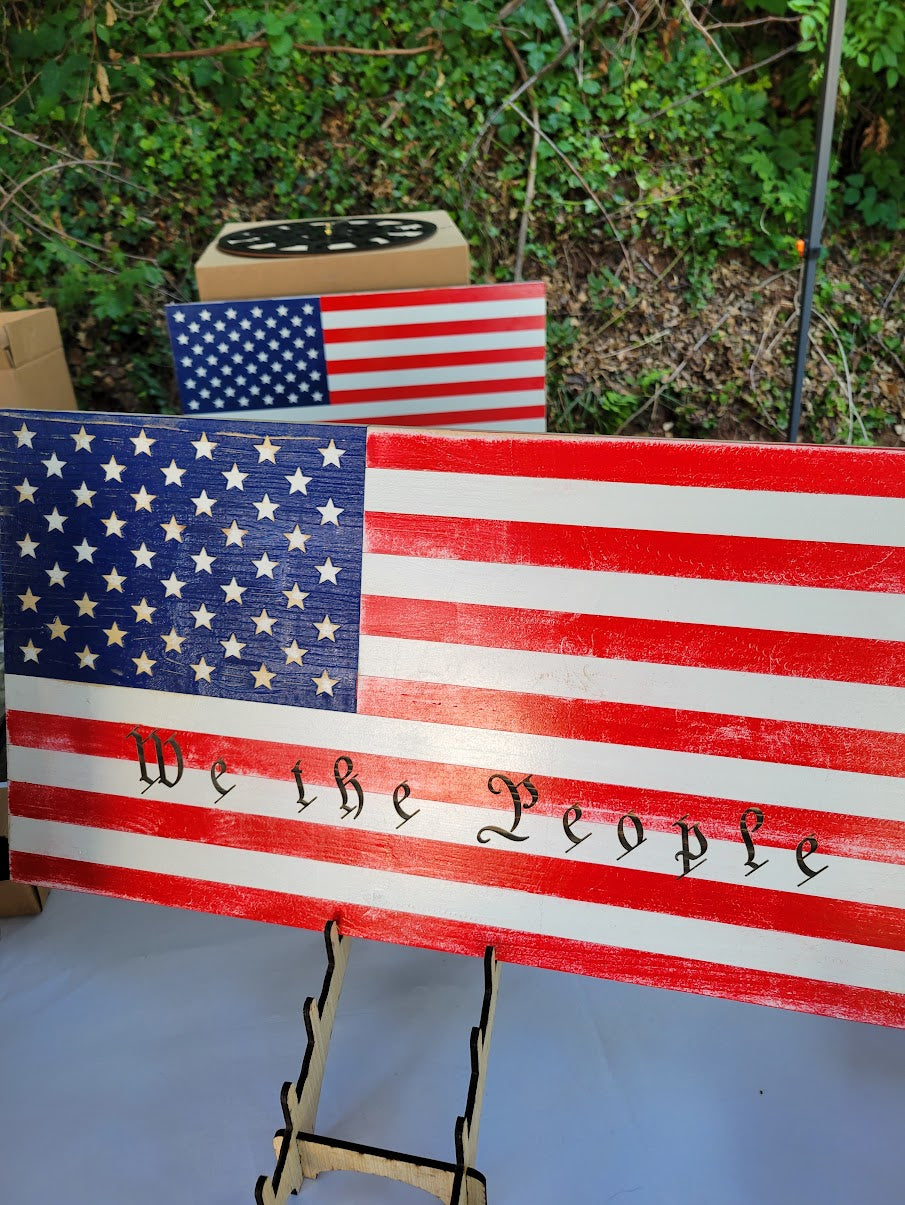 American Wooden Flag, Rustic American Flag, Patriotic, Wall Art Decor, Wedding image 9