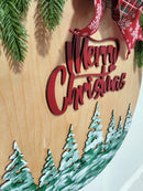 Christmas Door Hanger 18" X-mas trees, front door decor, makes a great gift image 6