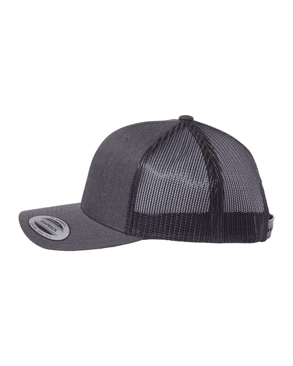 Buy dark-heather-grey YP Classics - 6606 Retro Trucker Cap - Personalized