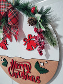 Christmas Door Hanger 18" X-mas trees, front door decor, makes a great gift image 4