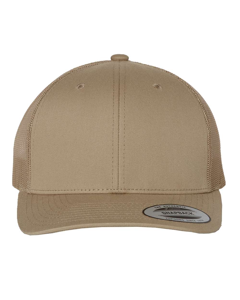 Buy khaki YP Classics - 6606 Retro Trucker Cap - Personalized