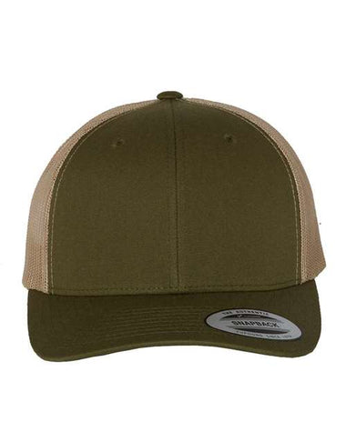 Buy moss-khaki YP Classics - 6606 Retro Trucker Cap - Personalized